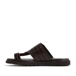 Aldo Men's Dark Brown Toe Ring Sandals image 3