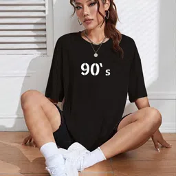 TOGS & TERRE Women Typography Printed Organic Cotton T-shirt-picture-39