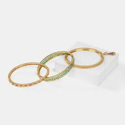 Shaya 925 Silver The Shaadi Diaries Gold Plated Sagai Shor Bangle image 3