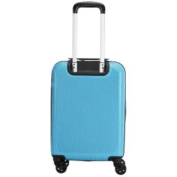 Calvin Klein Expression Pagoda Blue Textured Hard Cabin Trolley Bag - 53 Cms image 3