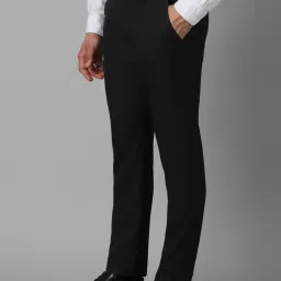 Louis Philippe Black Slim Fit Trousers image 3