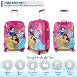 Humty Dumty Disney Princess Pink & Yellow Medium Hard Trolley Bag -50.8cm image 3