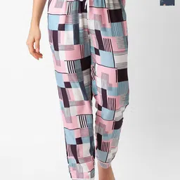 FashionRack Pack Of 2 Printed Mid- Rise Lounge Pants-image-95