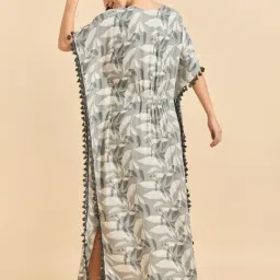 Sweet Dreams Grey Rayon Regular Fit Printed Short Sleeves Nightdress image 2