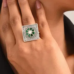 Jaypore Silver Naima Casual Ring image 2