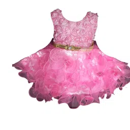 dress collection Baby Girls Midi/Knee Length Festive/Wedding Dress (Pink, Sleeveless)Nice Dress-picture-18