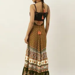 Secret Wish Brown Printed Maxi Beachwear Dress image 2
