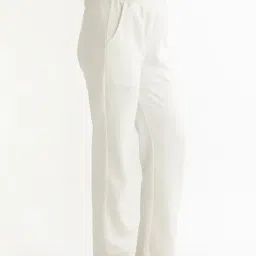 RAREISM Off White Blended Solid Trackpants image 3