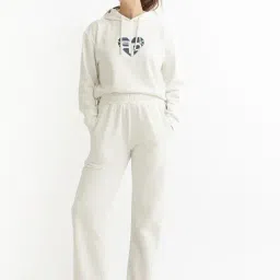 RAREISM Off White Blended Solid Trackpants image 5