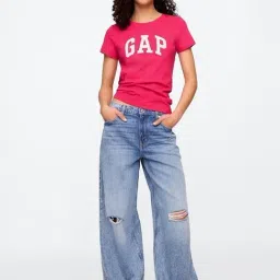 GAP Pink Printed Short Sleeves T-Shirt image 3