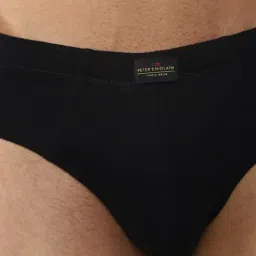 Peter England Black & Grey Cotton Regular Fit Briefs - Pack Of 2 image 5