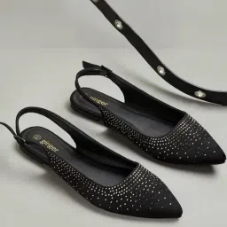 Ginger by Lifestyle Women's Black Back Strap Sandals-image-51