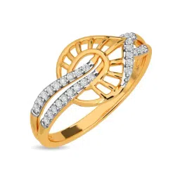 Kisna Diamond & Gold Jewellery Laasya 14k (585) Diamond & Gold Ring For Women-image-86