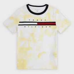 Tommy Hilfiger Boys Tie & Dye Dyed Round Neck Short Sleeves Pure Cotton T-shirt-picture-44