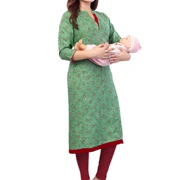 B2F Manufacturing & Designing Kurti Floral Printed Pure Cotton Straight Kurta-picture-17