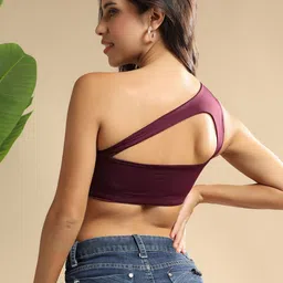 DressBerry Pack of 2 One-Shoulder Half Coverage Bralette Bra image 3