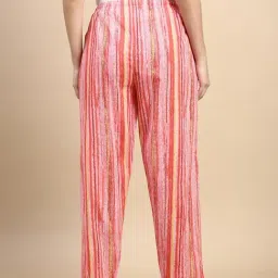 Kryptic Pink & White Cotton Relaxed Fit Printed Lounge Pants - Pack of 2 image 2