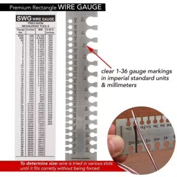 Aastha Tools Premium Quality Rectangular Wire Gauge S.W.G Stainless Steel 0.5 mm - 8.5 mm Measurement Range image 3