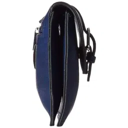 Gio Collection Navy Polyester Solid Sling Handbag image 5