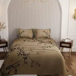 Stoa Paris Multicolor Cotton Floral 250 TC King Bedsheet with 2 Pillow Covers image 2