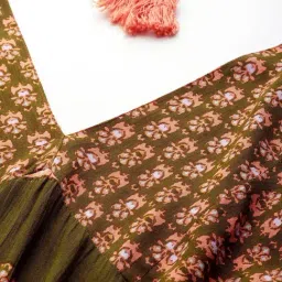 Secret Wish Brown Printed Maxi Beachwear Dress image 5