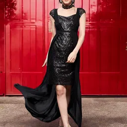 DressBerry Embellished Fit & Flare Maxi Dress-picture-13