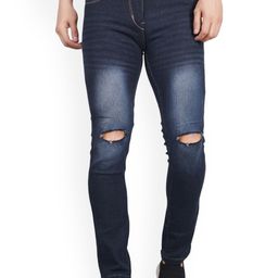 LINARIA Men Cotton Classic Slim Fit Slash Knee Light Fade Jeans-picture-2