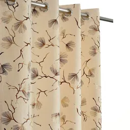 GEET CREATIONS Cream-Coloured Floral Door Curtain image 2