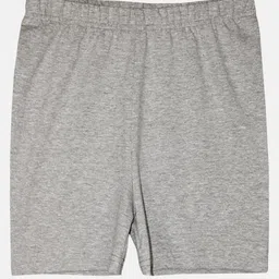 Kiddopanti Pack Of 3 Solid Cycling Shorts -  Maroon Grey Melange &  Mauve image 4