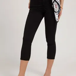 GUESS Women High-Rise Slash Knee Jeans image 1