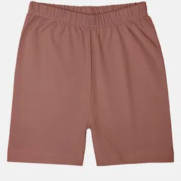 Kiddopanti Pack Of 3 Solid Cycling Shorts -  Maroon Grey Melange &  Mauve image 5