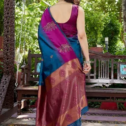Lookmark Ethnic Motifs Zari Silk Cotton Banarasi Saree image 3