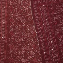 Soch Dark Red Other Embroidered Dupatta image 3