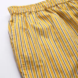 SANSKRUTIHOMES Women Yellow & Blue Striped Night suit image 4