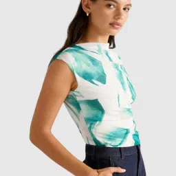 forever new Mel Extended Sleeve Mesh Top image 3