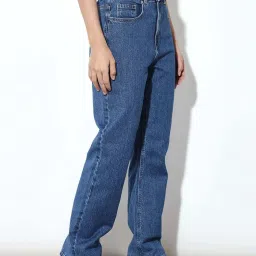 Only Blue Cotton Straight Fit Jeans image 3