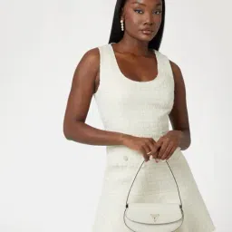 Guess Bone Solid Arnela Flap Shoulder Bag-image-11