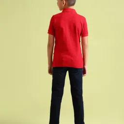 u.s. polo assn. US Polo Kids Boys Red Cotton Striped T-Shirt image 2