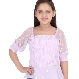 Cutecumber Kids Lavender Printed Top-picture-16