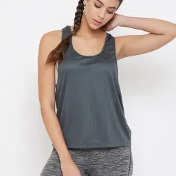 Clovia Grey Slim Fit Tank Top-picture-17