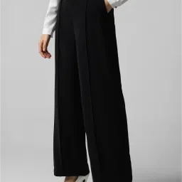 Van Heusen Black Regular Fit Mid Rise Trousers image 3