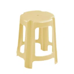 Swagath Beige Plastic Round Stool for Indoor, Outdoor & Cafeteria-picture-20