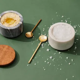 Muun Home Grey Marble Stacked Spread Jars - Set of 2 (100 ml) image 3