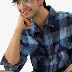 The Souled Store Multicolored Relaxed Fit Plaid Shirt image 3