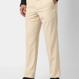 Van Heusen Beige Regular Fit Trousers image 3