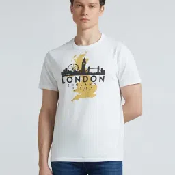 Pepe Jeans White Cotton Slim Fit Printed T-Shirt-image-74