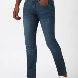 Peter England Blue Cotton Skinny Fit Jeans image 3