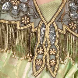 Odette Grey Embellished Fancy Short Cape image 3