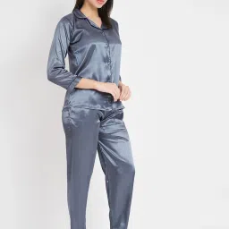 KOI SLEEPWEAR Grey Shirt With Pyjamas image 3
