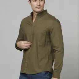 celio Celio* Green Cotton Regular Fit Shirts image 3